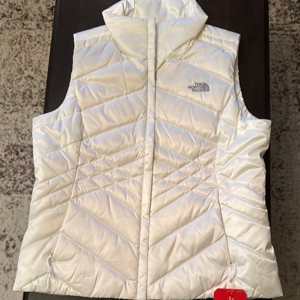 The North Face Women's White Puffer Vest